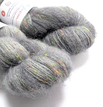 Load image into Gallery viewer, Grey neon fluff 4ply/fingering weight
