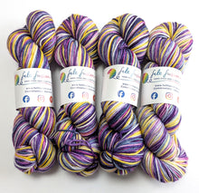 Load image into Gallery viewer, Iris on superwash merino/nylon/sparkle DK.
