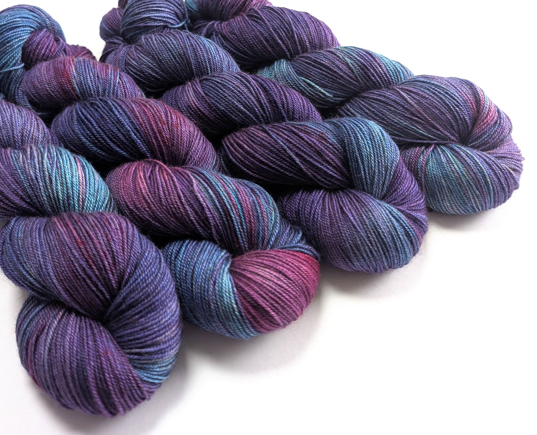 Frankenskein on superwash merino/silk/yak 4ply.
