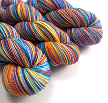 Load image into Gallery viewer, Colourful skeins of yarn on a white background
