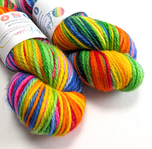Load image into Gallery viewer, India on superwash merino/cashmere/nylon aran weight yarn.
