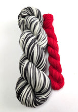 Load image into Gallery viewer, Wicked Witch self-striping sock yarn.
