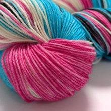 Load image into Gallery viewer, Zombie Knitter on superwash BFL/nylon sock yarn.
