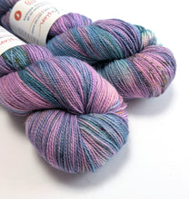 Load image into Gallery viewer, Frankenskeins on superwash merino/nylon/sparkle sock yarn.
