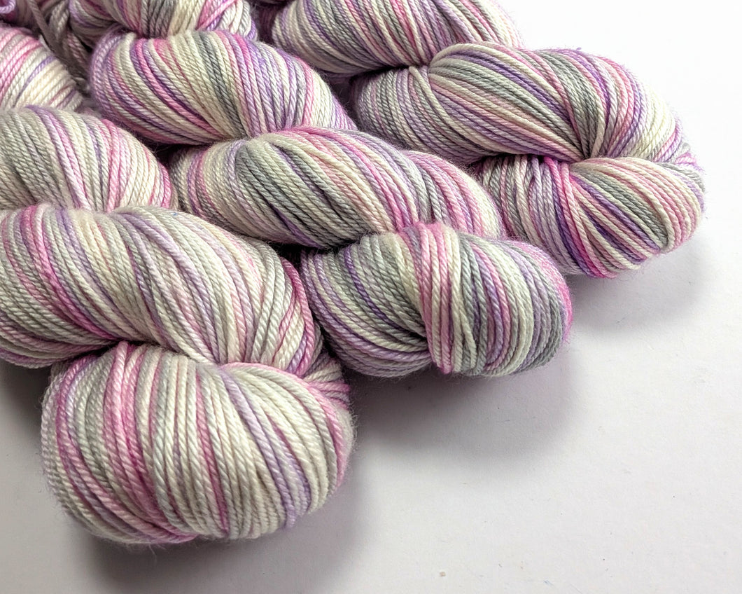 Variegated pastel yarn skeins