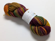 Load image into Gallery viewer, Autumn Leaves, hand dyed on Exmoor sock yarn.
