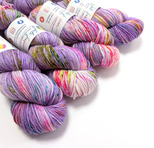 Load image into Gallery viewer, Chuffed To Bits on superwash merino/cashmere/nylon DK yarn.
