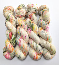 Load image into Gallery viewer, Murder on the Dancefloor on 100% llama 4ply/fingering weight yarn.
