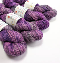 Load image into Gallery viewer, Frankenskein on superwash merino/cashmere/nylon DK yarn.
