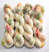 Load image into Gallery viewer, Murder on the Dancefloor on superwash merino singles 4ply yarn.

