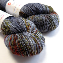 Load image into Gallery viewer, 
Two skeins of multicolored yarn on a white background
