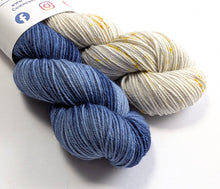 Load image into Gallery viewer, Starlight set on SW merino/nylon sock yarn. 2 x 50g.
