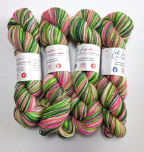 Load image into Gallery viewer, Whoville on 100% llama 4ply/fingering weight yarn.
