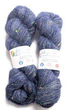 Load image into Gallery viewer, Navy neon fluff 4ply/fingering weight
