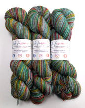 Load image into Gallery viewer, Bare Necessities on 100% llama 4ply/fingering weight yarn. Grey base.
