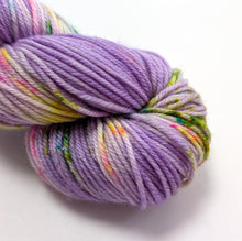Load image into Gallery viewer, Chuffed To Bits on superwash merino/nylon/sparkle DK.
