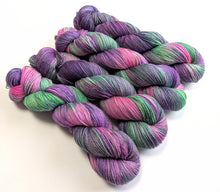 Load image into Gallery viewer, Frankenskein on extra sparkle sock/4ply yarn.
