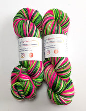 Load image into Gallery viewer, Whoville on superwash merino/cashmere/nylon DK yarn.
