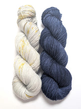 Load image into Gallery viewer, Starlight yarn set on sparkle sock yarn.
