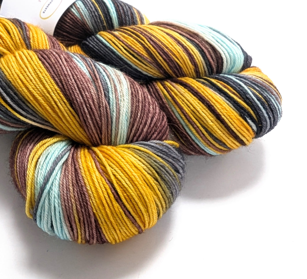 Privateer on superwash BFL/nylon sock yarn.
