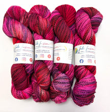 Load image into Gallery viewer, Frankenskein on high twist superwash merino/nylon "Zebra" sock yarn.
