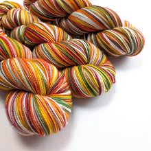 Load image into Gallery viewer, Multicolored skeins of yarn on a white background
