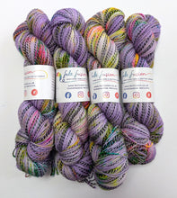 Load image into Gallery viewer, Chuffed To Bits on high twist superwash merino/nylon "Zebra" sock yarn.
