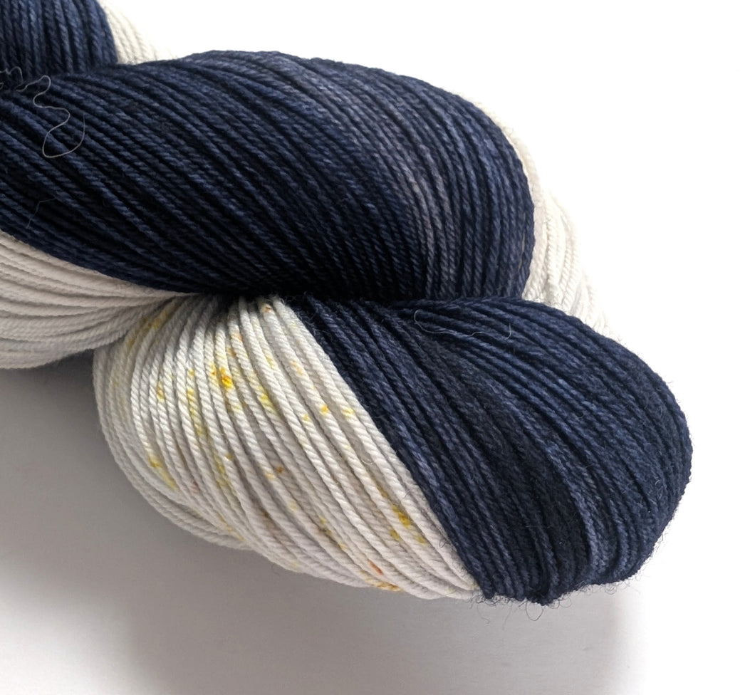 Starlight self-striping superwash merino/nylon sock.
