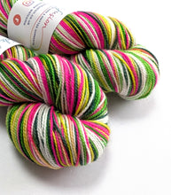 Load image into Gallery viewer, Multicolored yarn skeins on a white background
