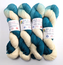 Load image into Gallery viewer, Galadriel on superwash BFL/nylon sock yarn.
