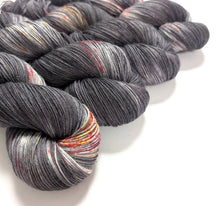 Load image into Gallery viewer, Fast Car on superwash merino/nylon sock yarn.
