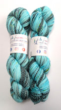 Load image into Gallery viewer, Bobbing Along on high twist superwash merino/nylon "Zebra" sock yarn.
