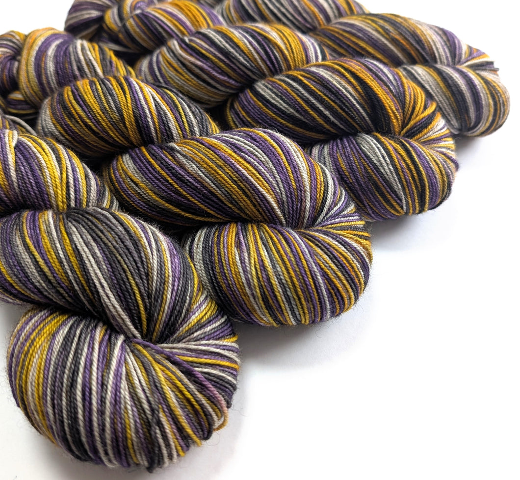 Nevermore on superwash merino/yak/nylon sock yarn.