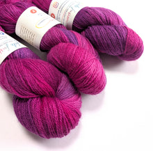 Load image into Gallery viewer, Purple Haze on Danu 4ply/fingering weight.
