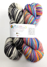 Load image into Gallery viewer, Wednesday's Window on superwash BFL/nylon sock yarn.
