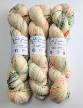 Load image into Gallery viewer, Murder on the Dancefloor on superwash BFL/nylon sock yarn.
