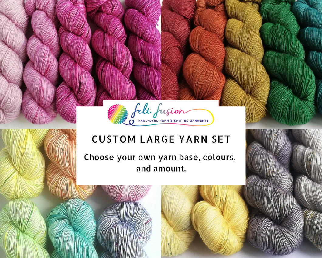 Large Yarn Sets - Dyed to Order. Discount for 4+ skeins.