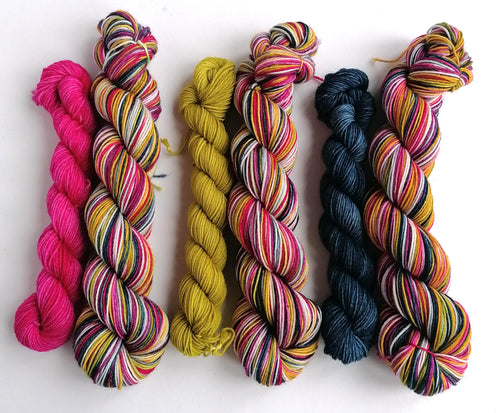 Heart On Your Sleeve sock set, on superwash merino/nylon sock yarn. freeshipping - Felt Fusion