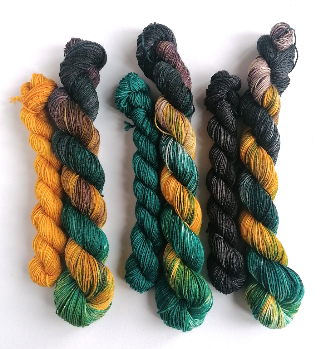 Mutiny sock set, on superwash merino/nylon sock yarn. freeshipping - Felt Fusion