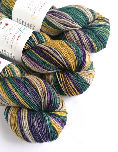 Yule on superwash merino/yak/nylon sock yarn. freeshipping - Felt Fusion