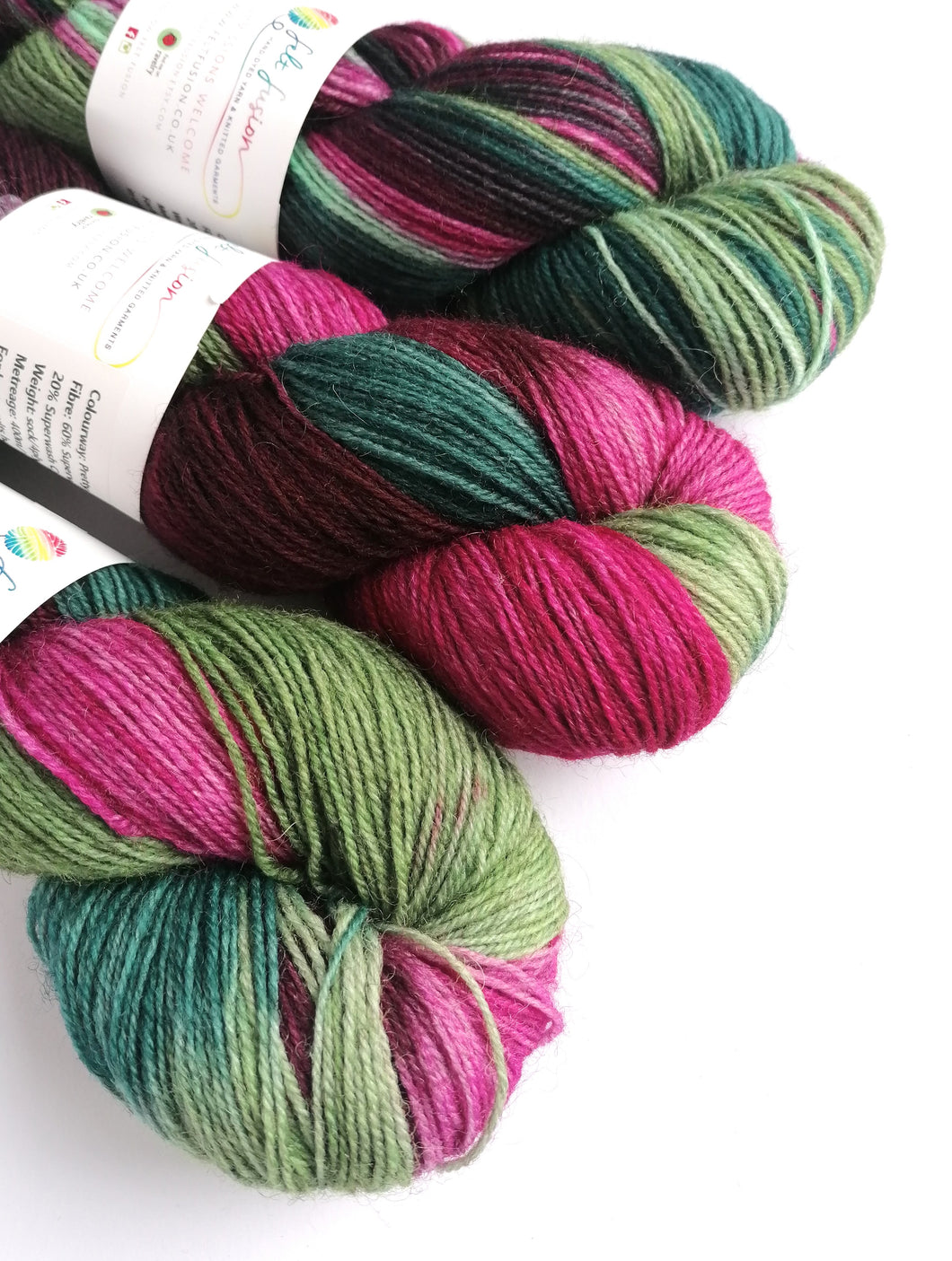 Pretty Pink Polly, hand dyed on a British wool sock yarn. freeshipping - Felt Fusion