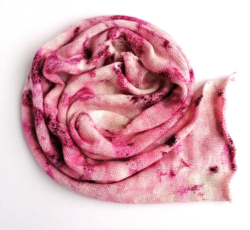 Hand dyed sock yarn blank in a superwash merino/nylon/sparkle base - pinks. freeshipping - Felt Fusion
