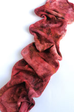 Load image into Gallery viewer, Hand dyed sock yarn blank in a superwash merino/nylon/sparkle base - marbled reds. freeshipping - Felt Fusion
