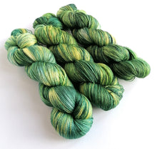 Load image into Gallery viewer, Greens, hand dyed on superwash merino/silk lace weight. freeshipping - Felt Fusion
