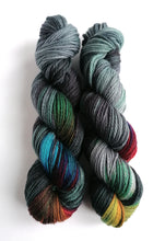 Load image into Gallery viewer, Dark Winter Rainbow on superwash merino/cashmere/nylon aran weight yarn. freeshipping - Felt Fusion
