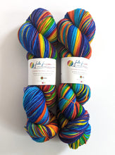 Load image into Gallery viewer, True Rainbow on superwash merino/nylon sock yarn.
