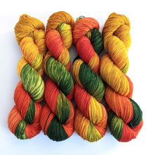 Load image into Gallery viewer, Oh Gourd on superwash merino/nylon sock yarn.
