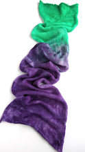 Load image into Gallery viewer, Purple - green superwash merino/nylon sock yarn blank.
