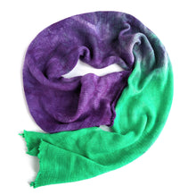 Load image into Gallery viewer, Purple - green superwash merino/nylon sock yarn blank.
