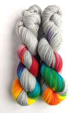 Load image into Gallery viewer, After the Storm on superwash merino/nylon sock yarn.

